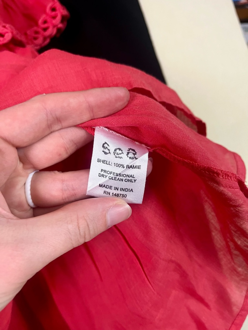 Sea New York Red/Coral Frida Flutter-Sleeve Top - Picture 4 of 13
